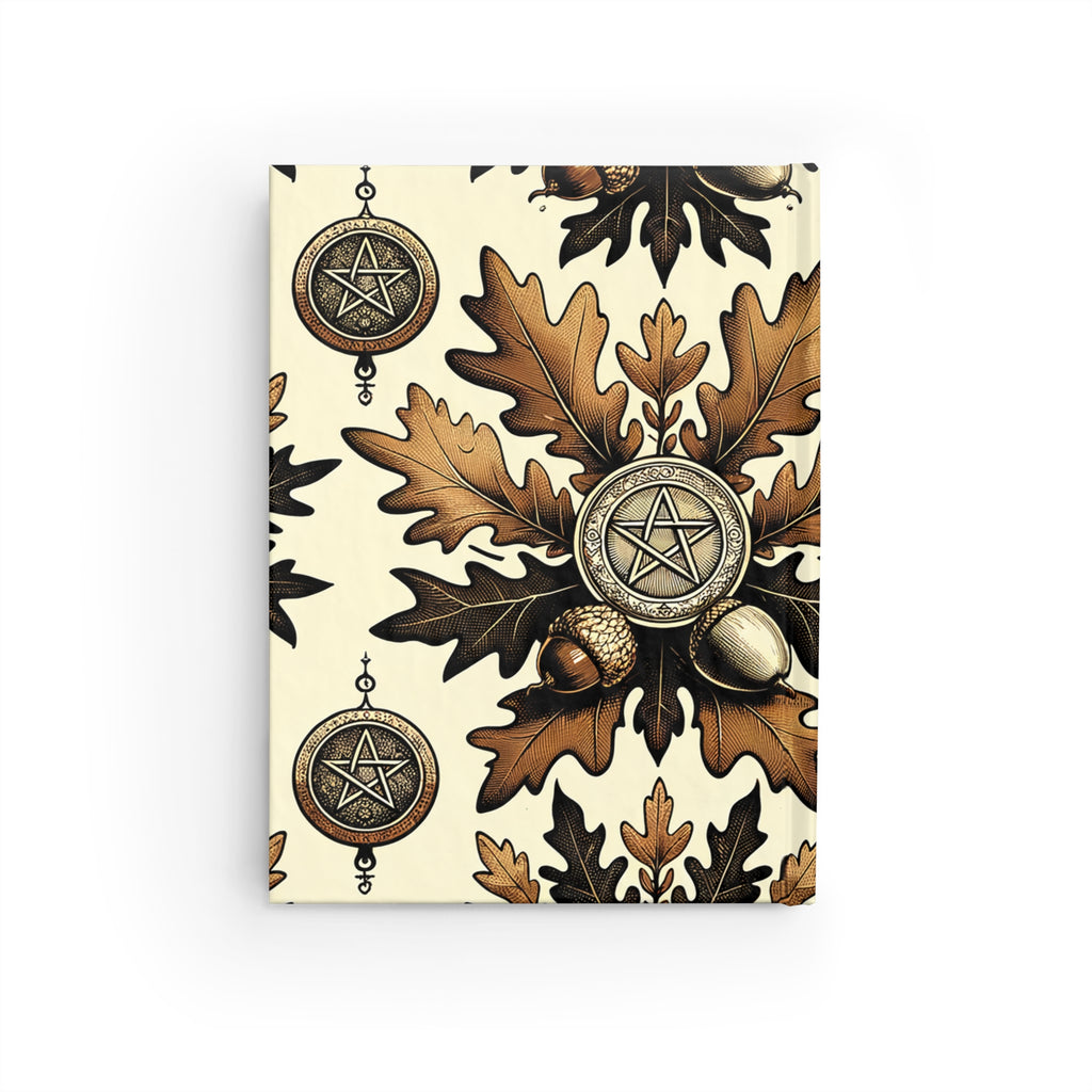 Acorns, Pentacles and Autumn Leaves Journal - Book of Shadows - Hardback Vintage Magical Pagan Divination Dream Shadow Work Diary Sketchbook by Isobel Essentials